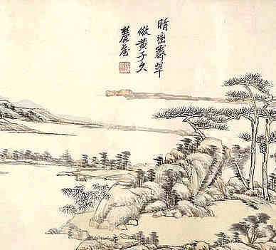【午亭山村座主相国泽州公里第也十五年前公官大司农时属虞山王翚绘成横卷今从政府予告将归上赐御书扁额公既作诗纪恩复出此图命慎行继和恭赋七言绝句十二章其三】原文-清.查慎行